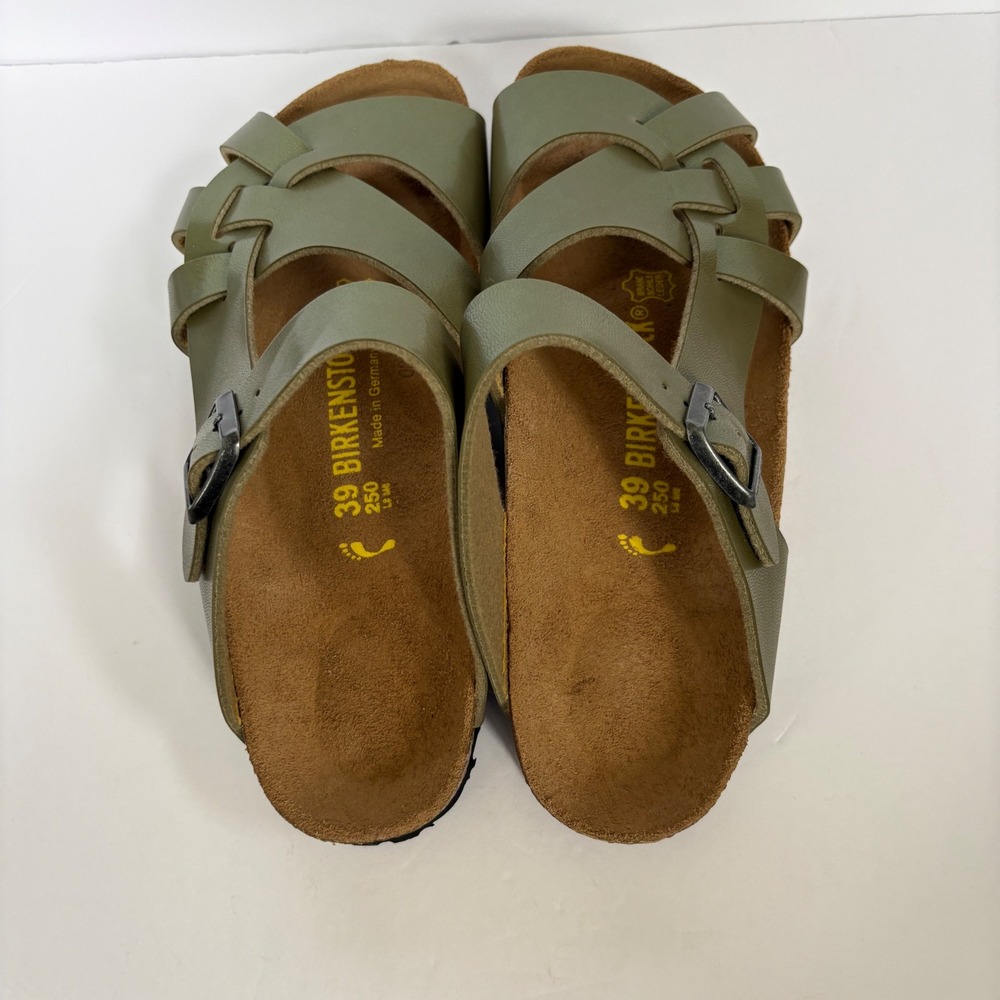 Birkenstock Sandals Womens 39 L8 M6 Metallic Olive Green NWOT - Picture 5 of 8